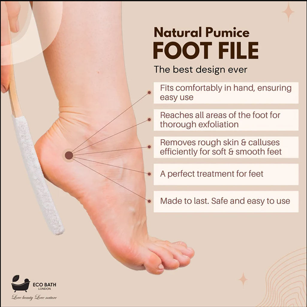 Eco Bath London Natural Pumice Foot File White