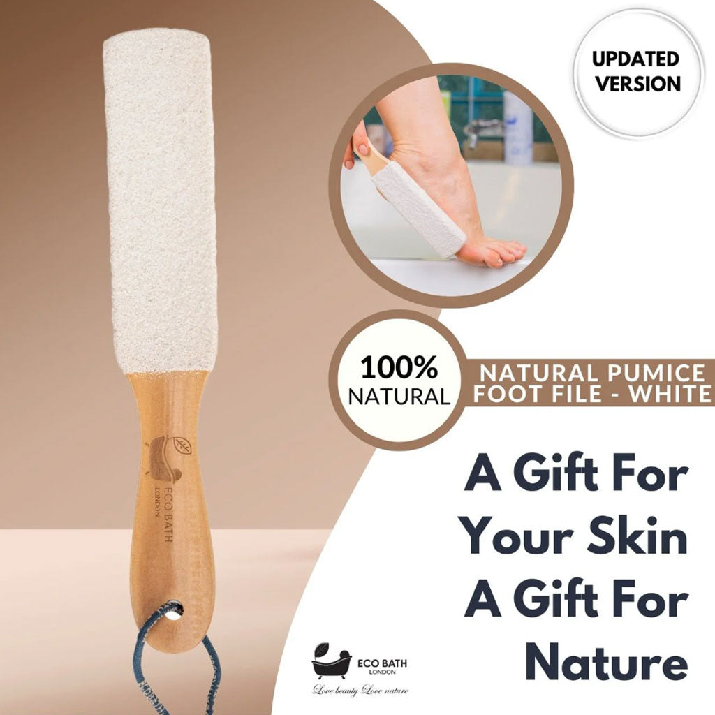 Eco Bath London Natural Pumice Foot File White