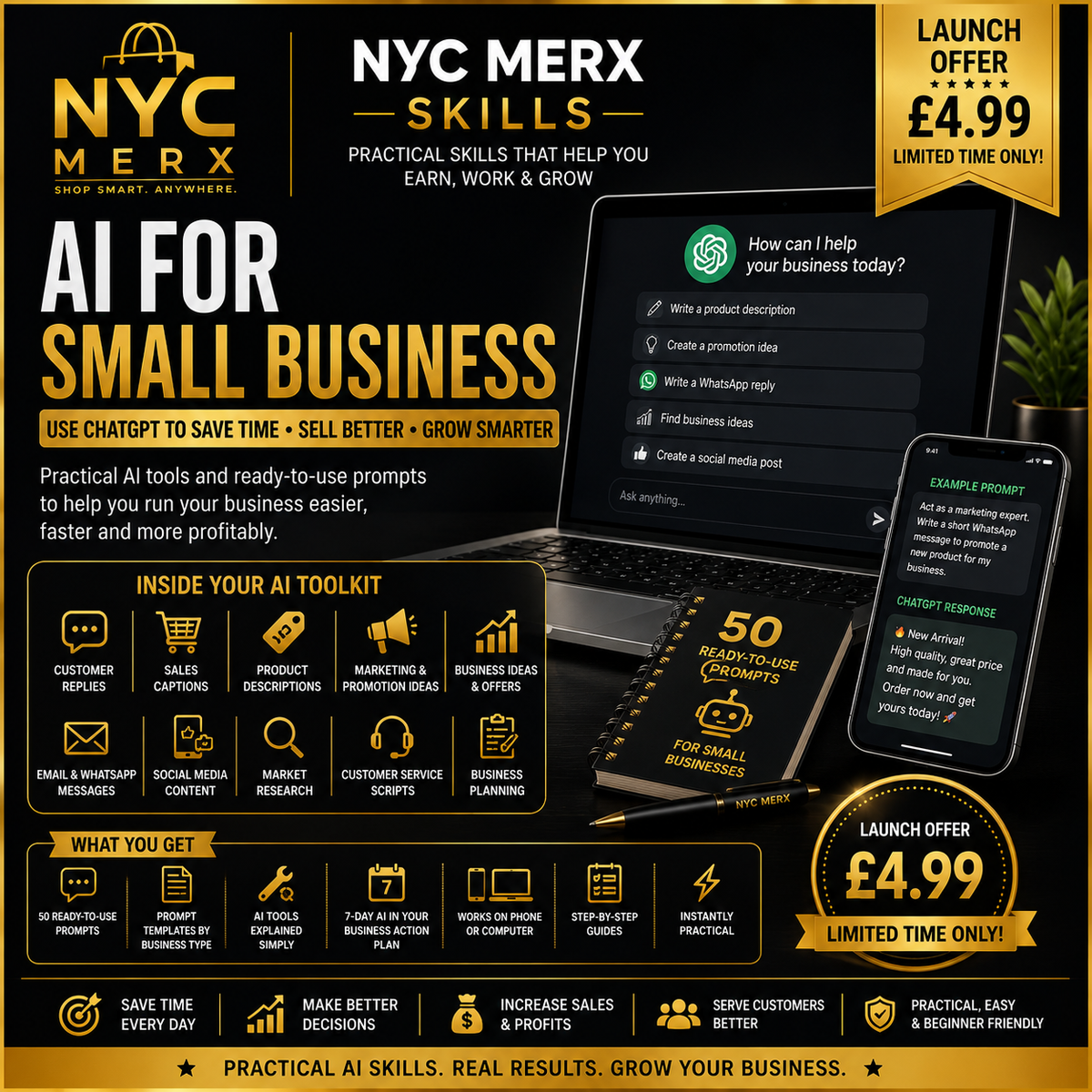 AI for Small Business — Practical ChatGPT Toolkit