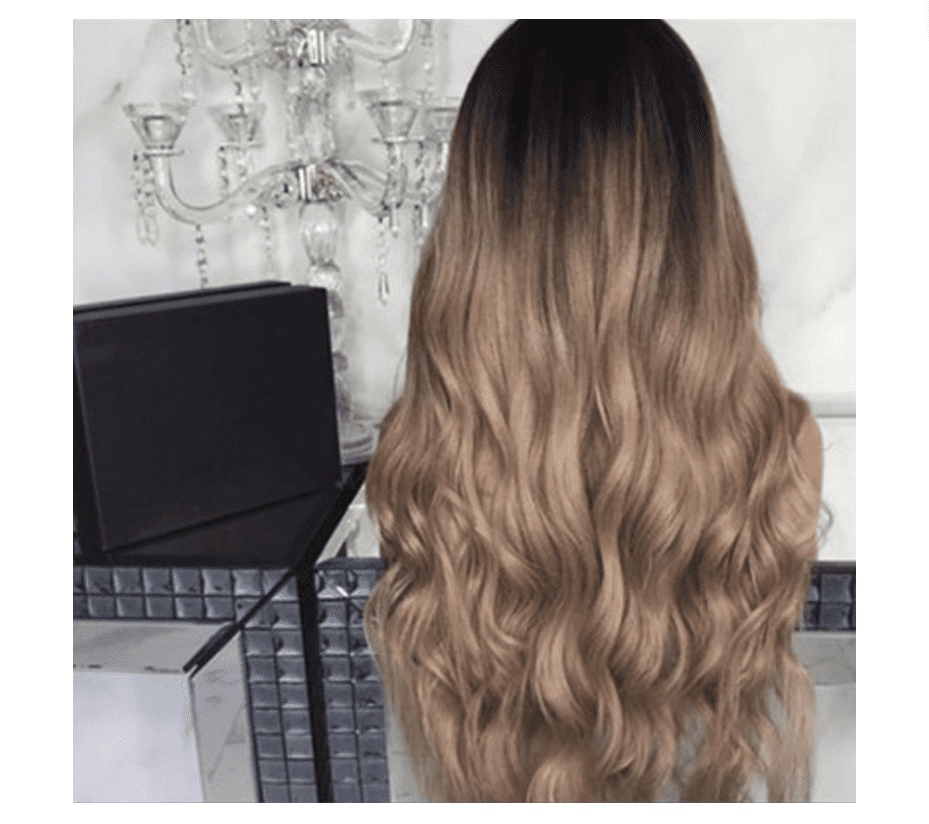 Korean Silk Gradient Long Curly Hair Wig